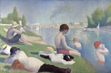 Badhuis in Asnières, 1884